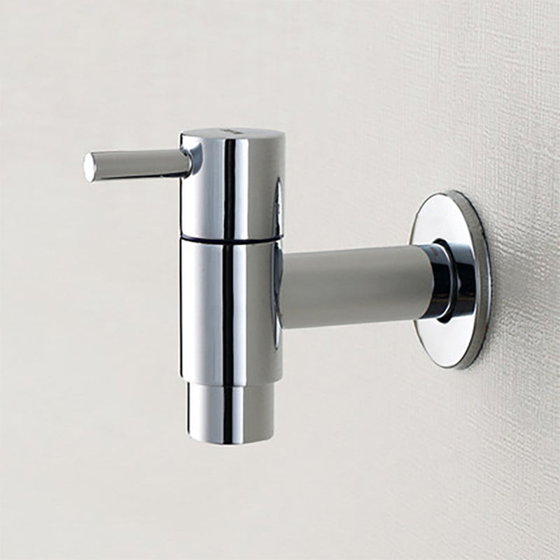 Skorter | Contemporary Wall-Mounted Bathroom Faucet Single Hole Low Arc Solid Brass Circular Faucet