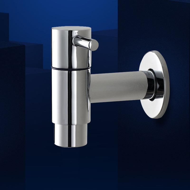 Skorter | Contemporary Wall-Mounted Bathroom Faucet Single Hole Low Arc Solid Brass Circular Faucet