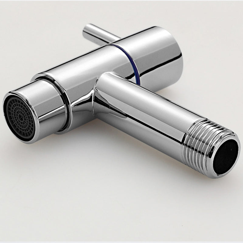 Skorter | Contemporary Wall-Mounted Bathroom Faucet Single Hole Low Arc Solid Brass Circular Faucet