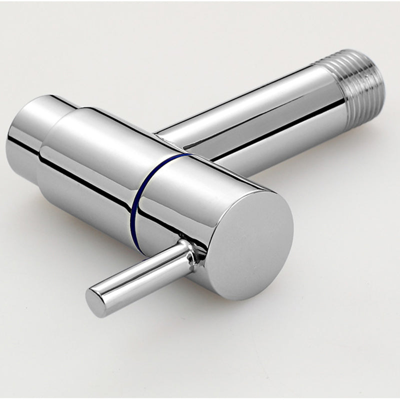 Skorter | Contemporary Wall-Mounted Bathroom Faucet Single Hole Low Arc Solid Brass Circular Faucet