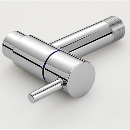 Skorter | Contemporary Wall-Mounted Bathroom Faucet Single Hole Low Arc Solid Brass Circular Faucet