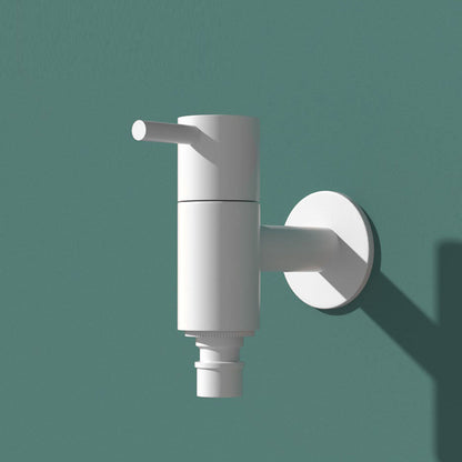 Skorter | Contemporary Wall-Mounted Bathroom Faucet Single Hole Solid Brass Round Faucet