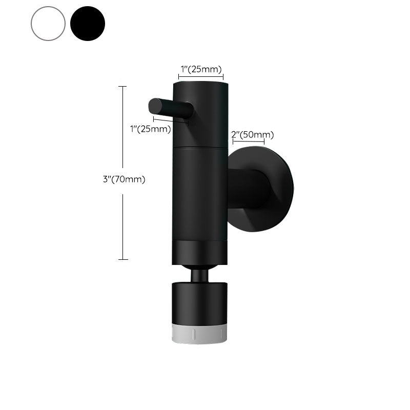 Skorter | Contemporary Wall-Mounted Bathroom Faucet Single Hole Solid Brass Round Faucet