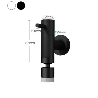 Skorter | Contemporary Wall-Mounted Bathroom Faucet Single Hole Solid Brass Round Faucet