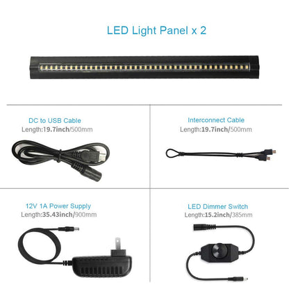 Skorter | Ledlightsworld 13" Dimmable Led Under Cabinet Lighting, 12V 10W, Warm White, Aluminum, 2