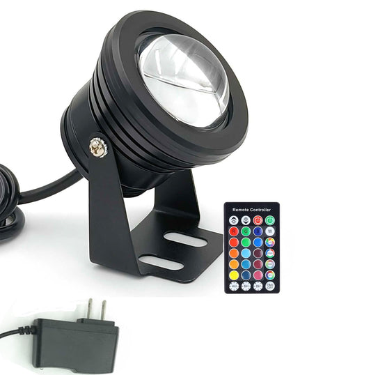 Skorter | 10W Ladies Light With Timer, 900Lm Rgb Spotlights Aluminum Cabinet Underwater Spot Light Ip68 Waterproof, Dimmable Outdoor Landscape Light Fish Pond Fountain