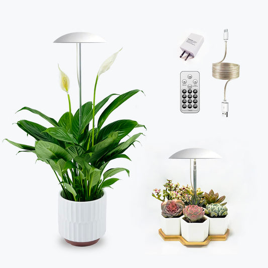Skorter | Witsanlex Led Grow Light For Indoor Plants 2 Pack, Intelligent Usb Small Plant Light With Remote Control, Height Adjustable, Automatic Timer, Ideal For Home Decoration
