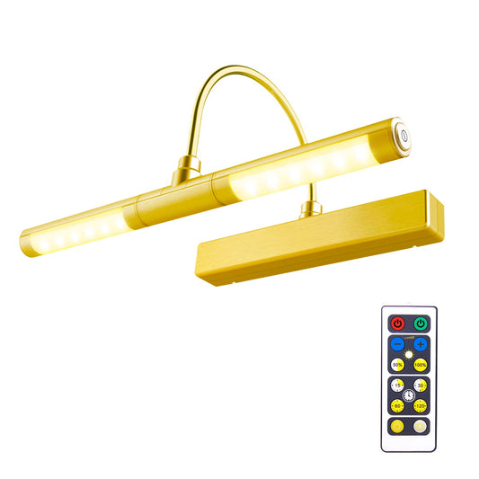 Skorter | Biglight Wireless Led Picture Lighting With Remote Control, Dimmable Gold Lamp For Art & Portraits, 13 Inches