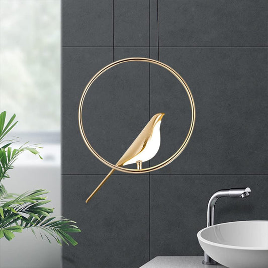 Skorter | Circle Pendant Lamp with Bird Motifs – Modern Lighting Fixture for Home Decor & Unique Ceiling Design