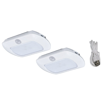 Skorter | Good Earth Lighting Led Puck Light 2-Pack - Motion Sensor, Rechargeable, 4000K, 50 Lumen