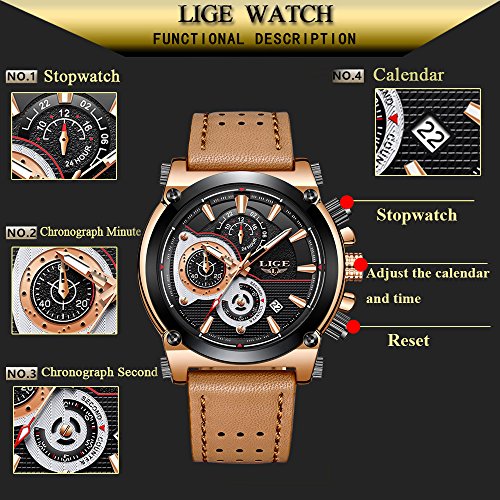 Skorter | Men's Stainless Steel Chronograph Waterproof Sports Quartz Watch