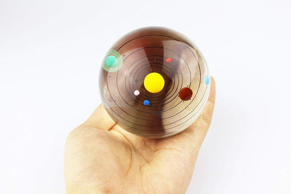 Skorter | Ftytek 3D Crystal Ball With Solar System & Led Base, 80Mm - Perfect Gift For Kids & Teachers