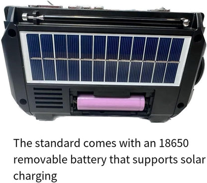 Skorter | SafeWave Emergency Radio with Built-in Power Bank – Hand Crank, Solar & USB Charging, AM/FM, LED Torch & SOS Alert