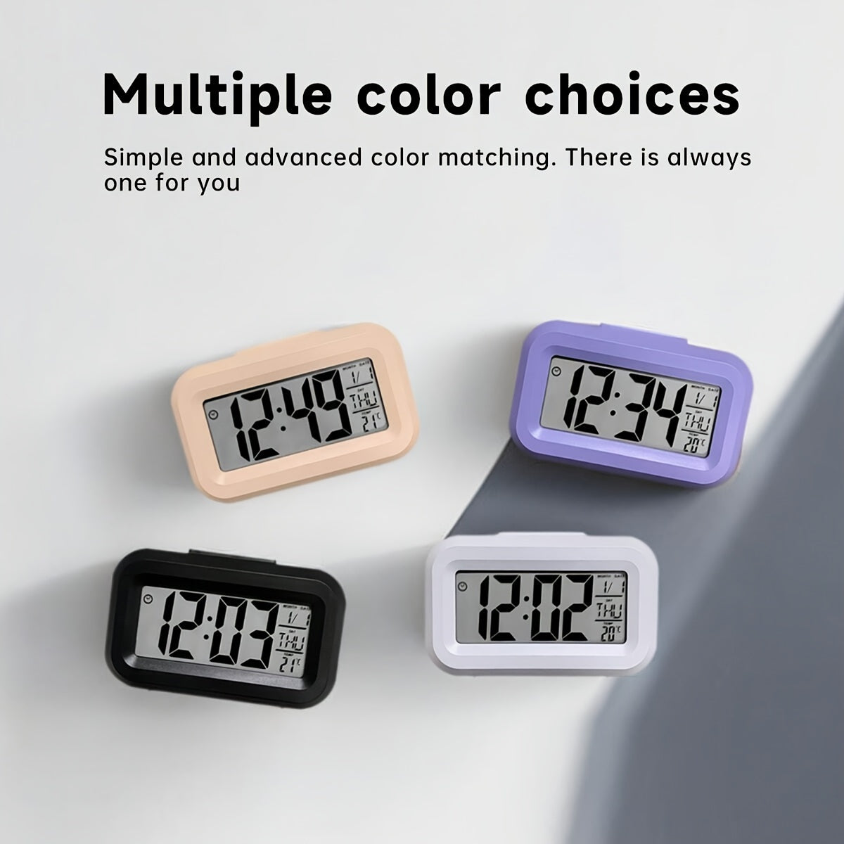 Skorter | GlowClock - Digital Alarm Clock with Date and Light Display