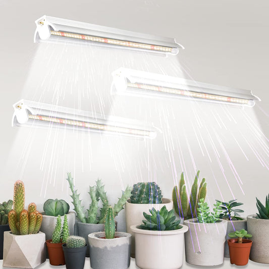 Skorter | T5 Growth Light 1.4Ft, 5000K White Full Spectrum Led Plant Grow Light Strips For Indoor Plants, Seed Starting, Succulents, High Ppfd With V-shaped Reflector