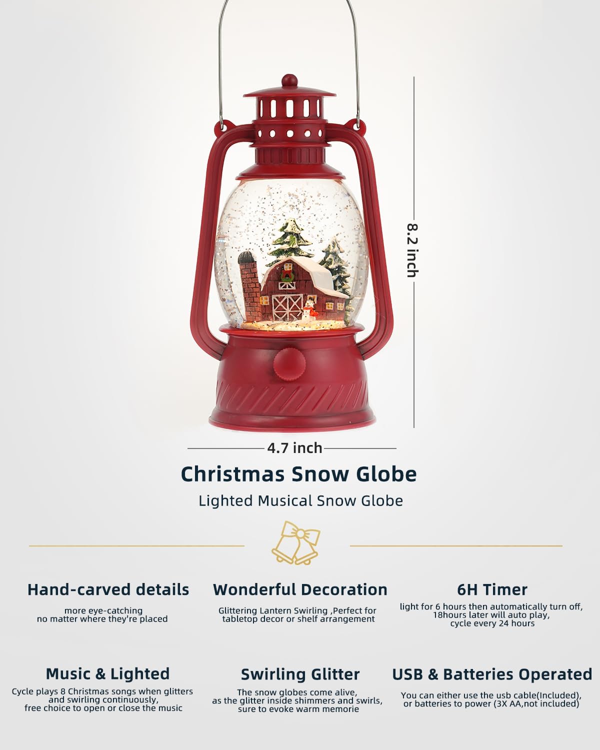 Skorter | Autumn Gloss Decorative Lamp with Pumpkins – Warm LED Light and 6-Hour Timer