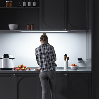 Skorter | Wobane 24"&quot; LED Under Cabinet Lighting, Touchless Dimming, Warm White To White, Black