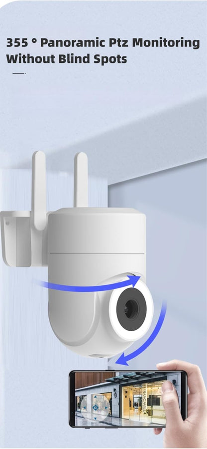 Skorter | Outdoor & Indoor Security Camera 2K 355° View with Night Vision