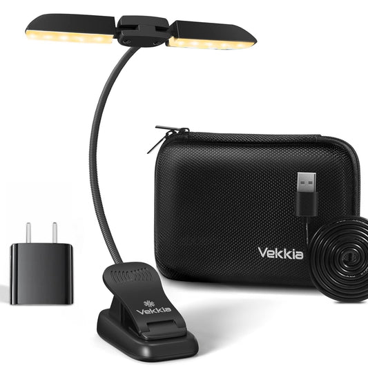Skorter | Vekkia 14 Led Book Light With Charger, Warm/White Clip Light For Reading, Lightweight & Eyewear