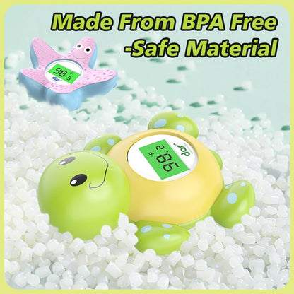 Skorter | AquaVeilig Baby Bath Thermometer – Digital Display with 3 Colors and Temperature Warning