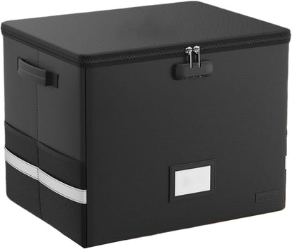Skorter | Fireproof Record Storage Case – Waterproof Organizer for 150+ 12-Inch Records – Arcion