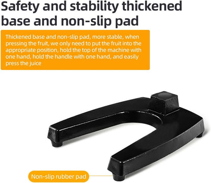 Skorter | Cast-Iron Hand Press Juicer with 99% Extraction and Stainless Steel Build – Orvado