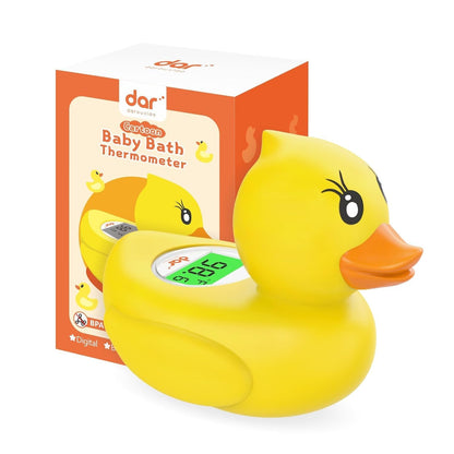 Skorter | AquaVeilig Baby Bath Thermometer – Digital Display with 3 Colors and Temperature Warning