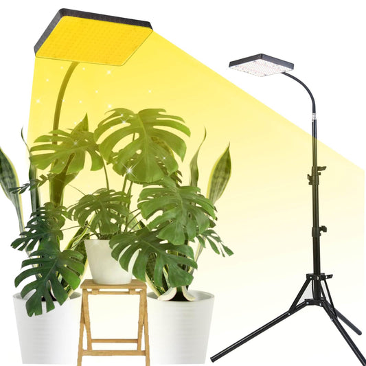 Skorter | Fecida Growth Light For Indoor Plants With Stand, UV-IR Full Spectrum LED Standing Plant Growth Light, 2000 Lumen Houseplant Growth Floor Lamp With On/Off Switch, Daisy Chain Function