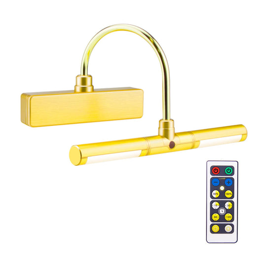 Skorter | Biglight Wireless Led Picture Light With Remote Control, Dimmable, 3 Modes, 8.8", Gold