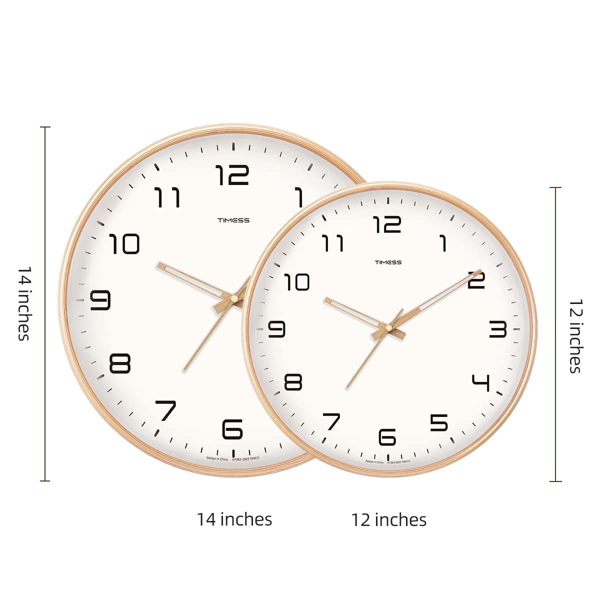 Skorter | Simple solid wood analog wall clock for home