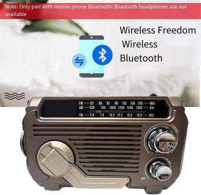 Skorter | SafeWave Emergency Radio with Built-in Power Bank – Hand Crank, Solar & USB Charging, AM/FM, LED Torch & SOS Alert