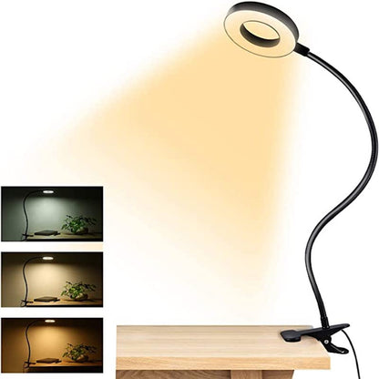 Skorter | Clip-on Light - Reading lamp with 48 LEDs, 3 color modes and 10 brightness levels, eye protection and flexible gooseneck
