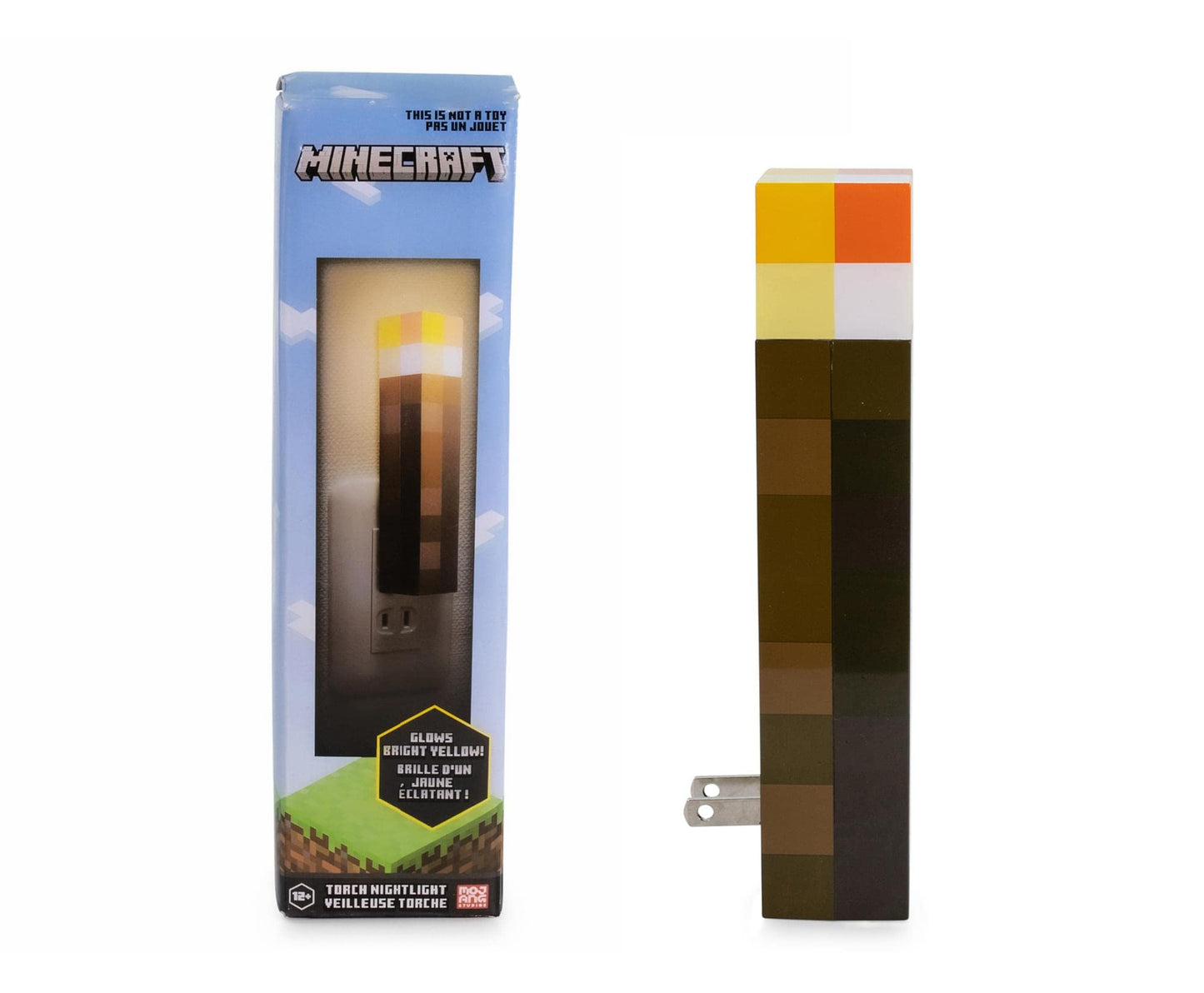 Skorter | Ukonic Minecraft Brown Stone Torch Night Light With Auto Sensor | Led Mood Light For Children