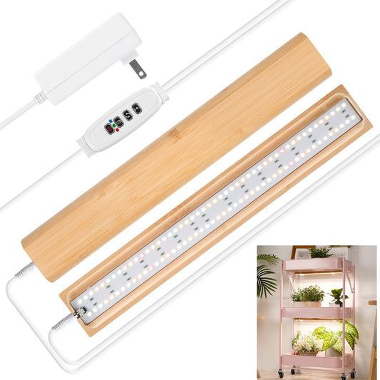 Skorter | Foxgarden® Bamboo Growth Light Strip For Indoor Plants, Full Spectrum 192 Led Light Strong Plant Light With Automatic On/Off Timer 4/8/12H, 10 Dimmable Brightness Levels, 2 Strips With 1 Controller