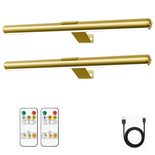 Skorter | Tintindoc 16" Wireless Rechargeable Battery Picture Light - Dimmable LED Art Light In Gold