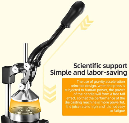 Skorter | Cast-Iron Hand Press Juicer with 99% Extraction and Stainless Steel Build – Orvado