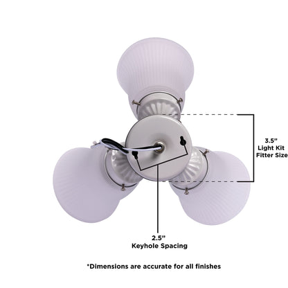 Skorter | Westinghouse 7784900 LED Ceiling Fan Light Kit, Brushed Nickel, Frosted Glass, White