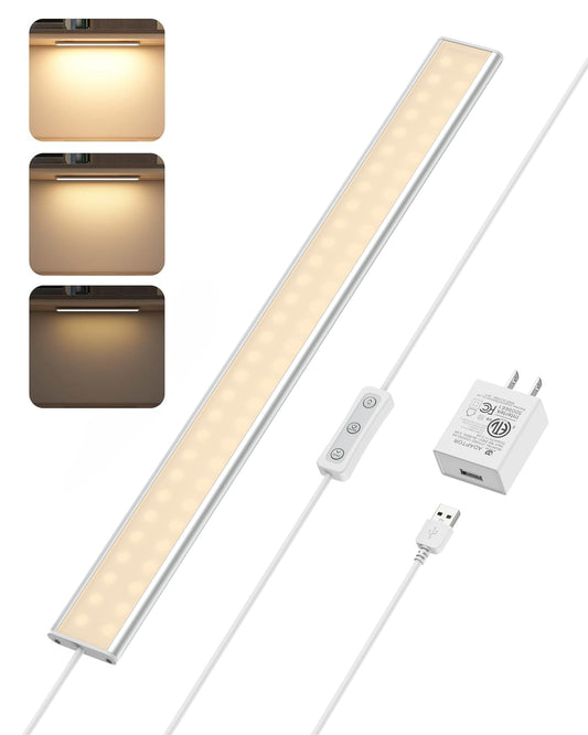 Skorter | Asoko 16" Dimmable LED Under-Cabinet Lighting, Warm White, Memory Function For Kitchen & Desk
