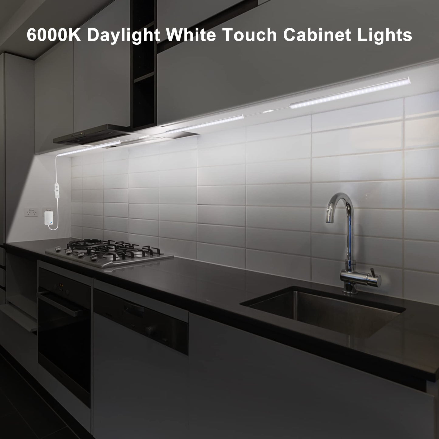 Skorter | Maylit Under Cabinet Light, 6 Pcs Dimmable 12" Daylight White Led Lighting For Kitchen & Workbench