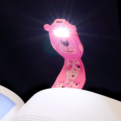 Skorter | Flexilight Pal Led Bookmark Reading Light - Rechargeable Bear Clip Lamp For Readers & Writers