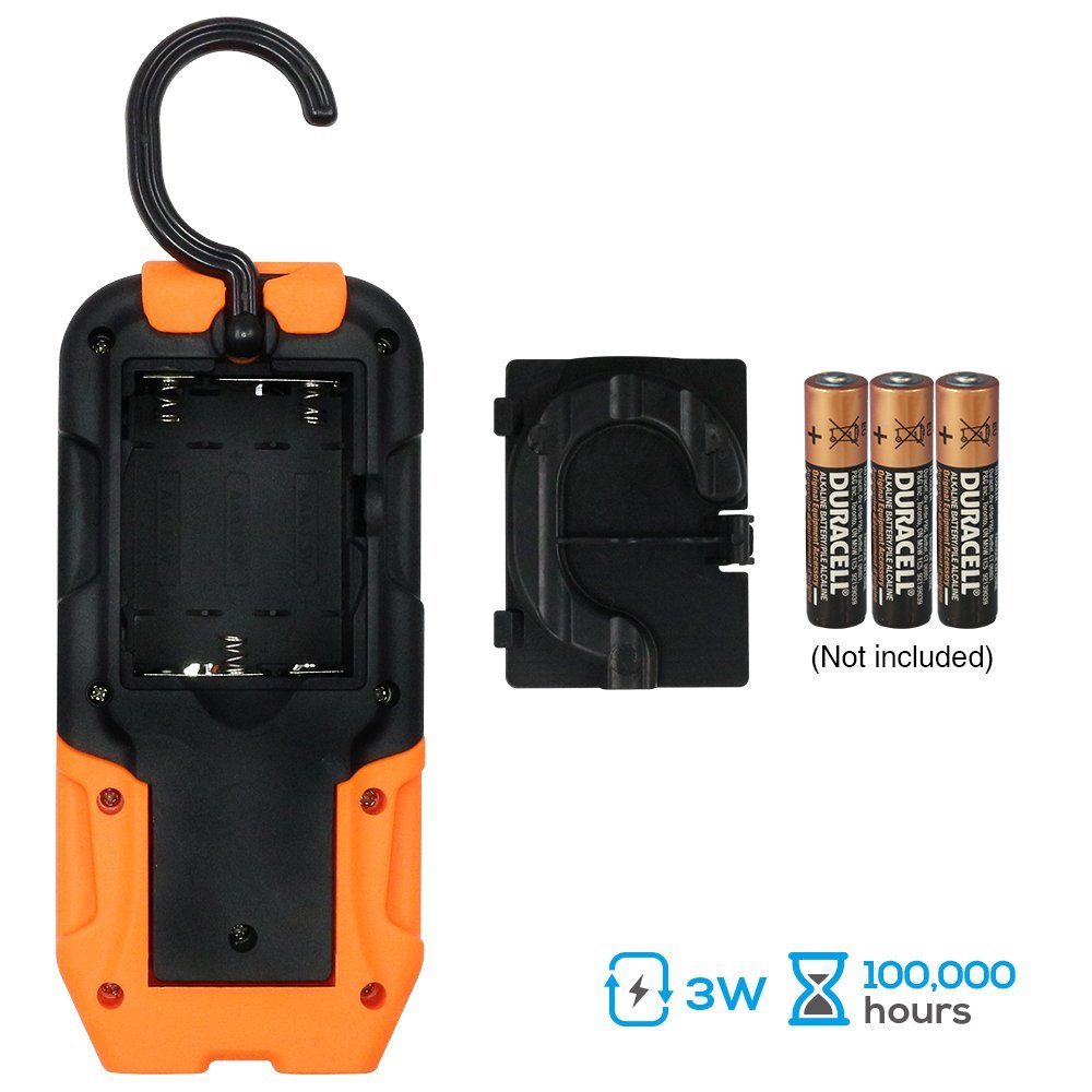 Skørter | 2-pack portable LED work light with magnetic base and hanging hook