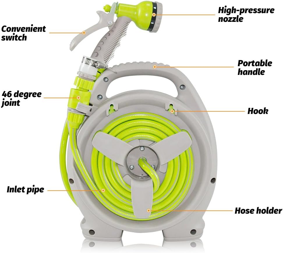 Skorter | Compact Garden Hose Reel Set with 15m Pipe – Corvina