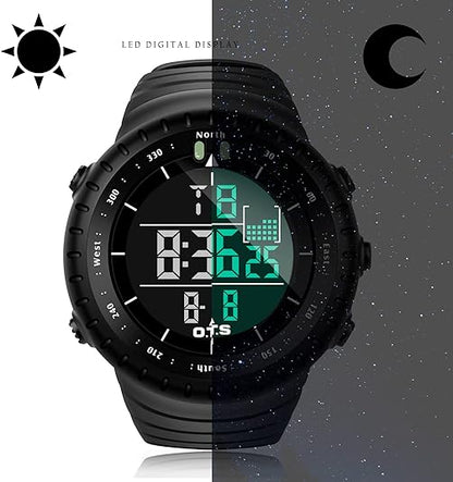 Skorter | Henry Waterproof Men’s Digital Sports Watch – Shockproof, Tactical & LED Backlit Outdoor Timepiece