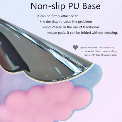 Skorter | Cloud-Shaped Ergonomic Wrist Rest Set with Mouse Pad & Coaster – Zeyora