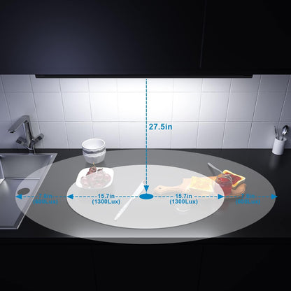 Skorter | Wobane 24"&quot; LED Under Cabinet Lighting, Touchless Dimming, Warm White To White, Black