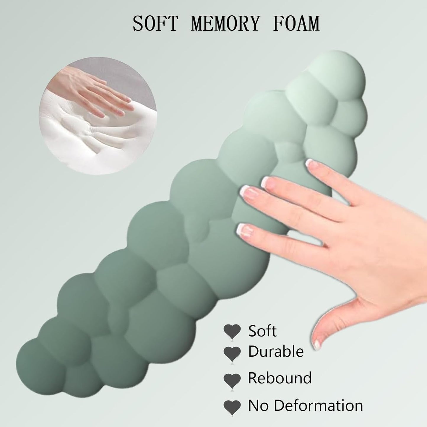 Skorter | Cloud-Shaped Ergonomic Wrist Rest Set with Mouse Pad & Coaster – Zeyora