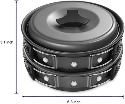 Skørter | Gonex 11pcs/13pcs/16pcs/21pcs Camping Kitchen Equipment Set Mess Kit, Backpacking Cooking Equipment, Stackable Portable Non Stick Pot Pan Cook for Outdoor Hiking