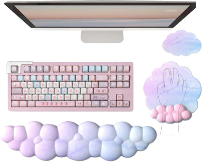 Skorter | Cloud-Shaped Ergonomic Wrist Rest Set with Mouse Pad & Coaster – Zeyora