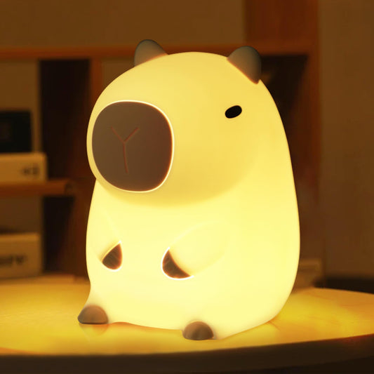Skorter | Anywin Capybara Night Light - Cute Silicone Lamp With Rechargeable Timer & Dimmer For Kids And Gifts