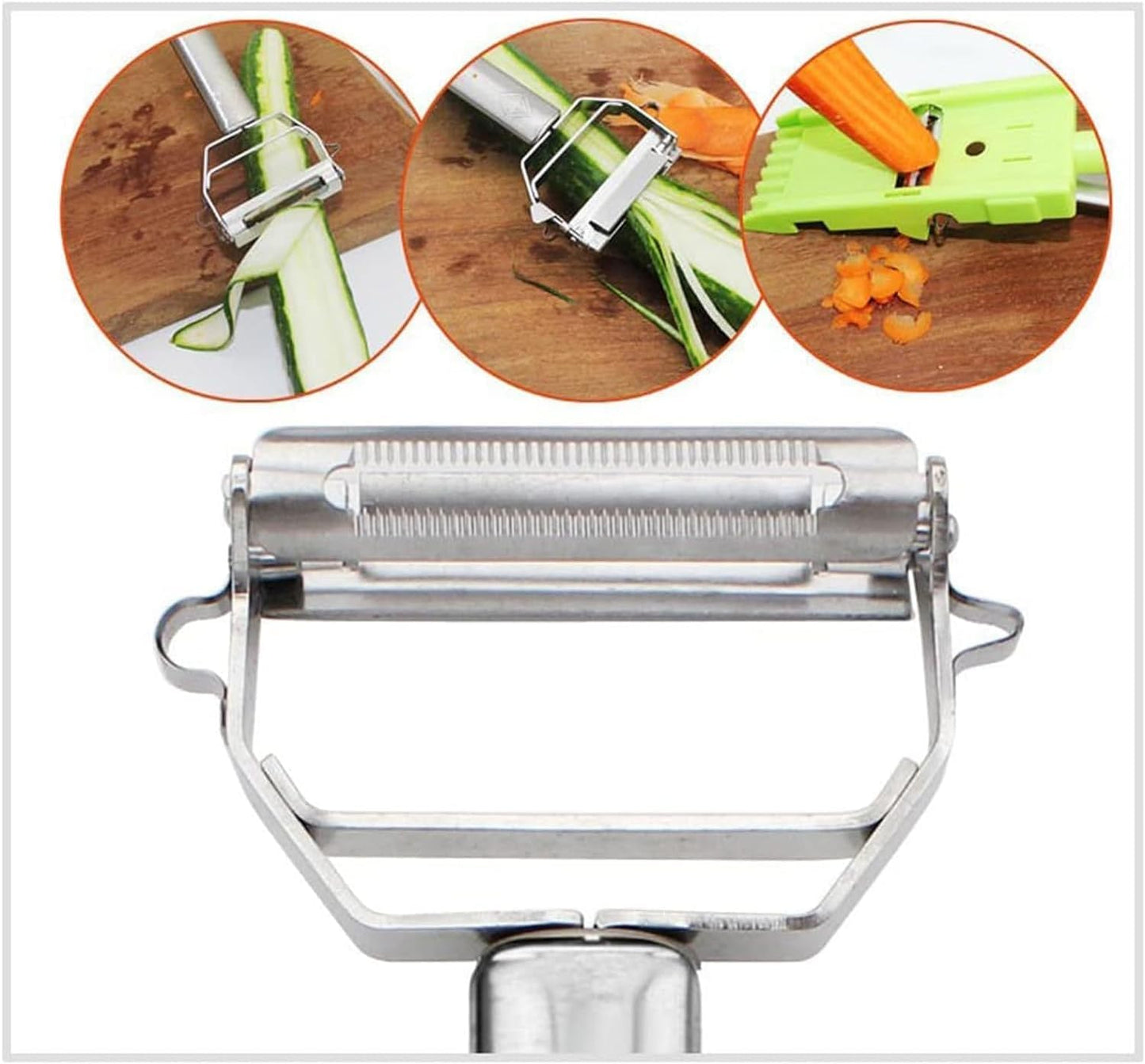 skorter | 2-In-1 Vegetable Cutter & Slicer, Multi Double Knife Peeler